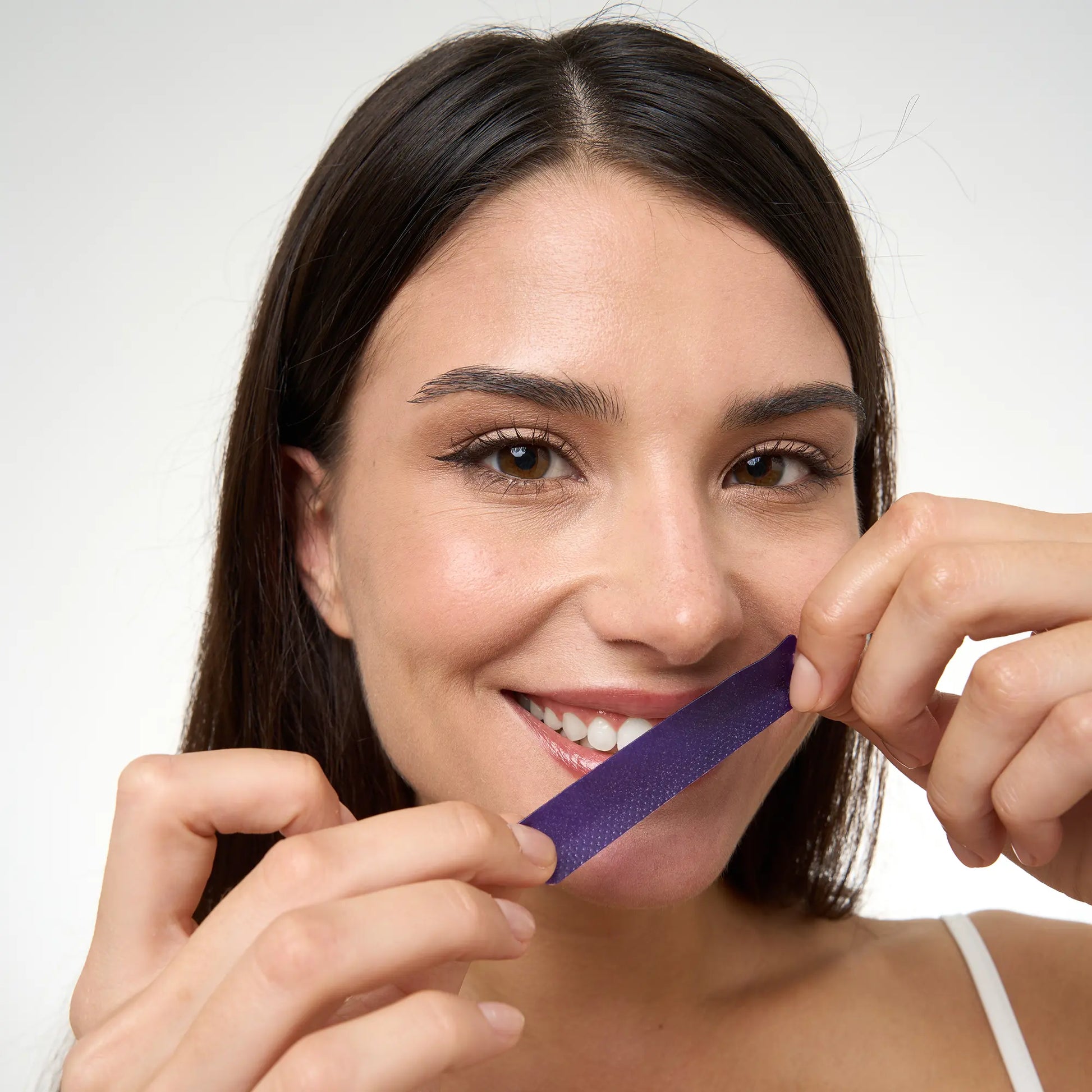 Transform Your Smile with DRDENT Enamel-Safe Purple Teeth Whitening Strips - 7/21 Sessions of Non-Sensitive, Peroxide-Free Brilliance