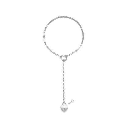 Love Heart Lock Heart-shaped Necklace